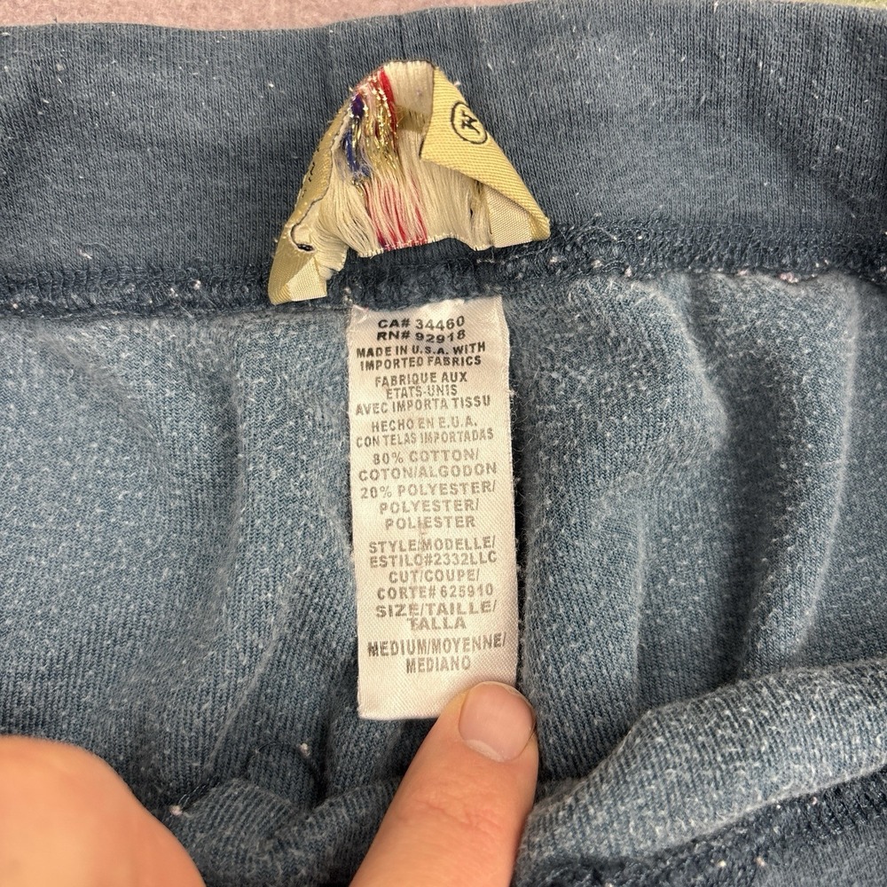 Vintage Y2K Juicy Couture Track Pants Size Medium Blue Low Rise Wide Leg Velour - Picture 8 of 11